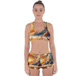Nature Storm Painting Racerback Boyleg Bikini Set