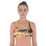 Nature Storm Painting Cross Back Sports Bra