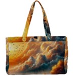 Nature Storm Painting Canvas Work Bag
