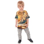 Nature Storm Painting Kids  Raglan T-Shirt