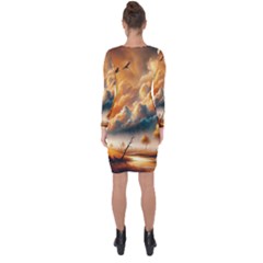 Asymmetric Cut-Out Shift Dress 