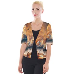 Cropped Button Cardigan 