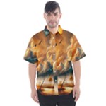 Nature Storm Painting Men s Short Sleeve Shirt