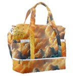 Nature Storm Painting Sports Shoulder Bag with Shoes Compartment