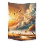 Nature Storm Painting Medium Tapestry