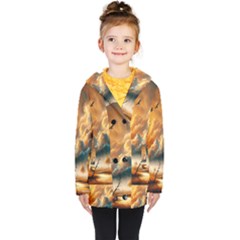 Kids  Double Breasted Button Coat 