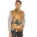 Men s High Neck Button Up Puffer Vest 