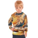 Nature Storm Painting Kids  Hooded Pullover