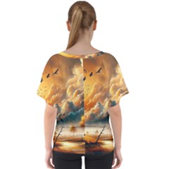 V-Neck Dolman Drape Top 