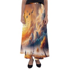Flared Maxi Skirt 