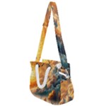 Nature Storm Painting Rope Handles Shoulder Strap Bag