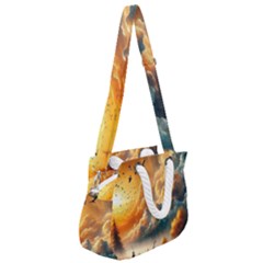 Rope Handles Shoulder Strap Bag 