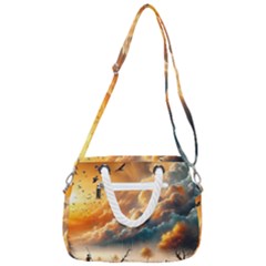 Rope Handles Shoulder Strap Bag 