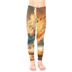 Nature Storm Painting Kids  Leggings