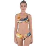 Nature Storm Painting Criss Cross Bikini Set