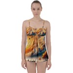 Nature Storm Painting Babydoll Tankini Set