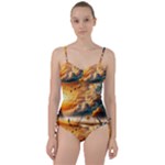 Nature Storm Painting Sweetheart Tankini Set