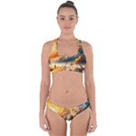Nature Storm Painting Cross Back Hipster Bikini Set