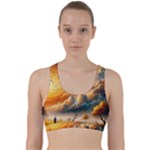 Nature Storm Painting Back Weave Sports Bra