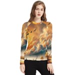 Nature Storm Painting Women s Long Sleeve Rash Guard