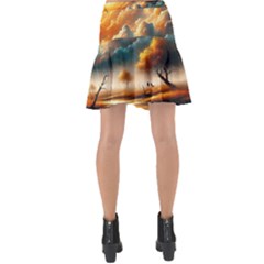 Wrap Front Skirt 