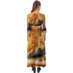 Button Up Boho Maxi Dress 