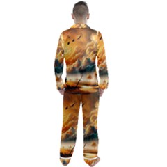 Men s Long Sleeve Satin Pajamas Set 