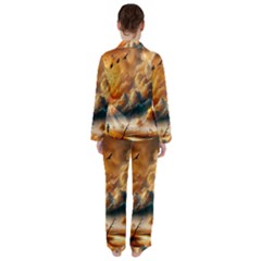 Women s Long Sleeve Satin Pajamas Set 