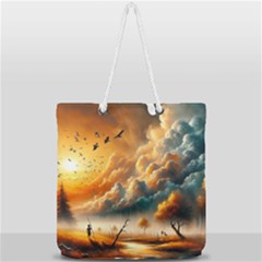 Full Print Rope Handle Tote (Large) 