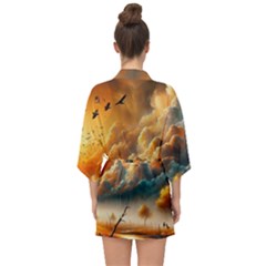Half Sleeve Chiffon Kimono 