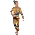 Nature Storm Painting Kids  Long Sleeve Set 