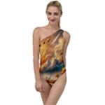 Nature Storm Painting To One Side Swimsuit