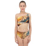 Nature Storm Painting Spliced Up Two Piece Swimsuit