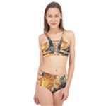 Nature Storm Painting Cage Up Bikini Set