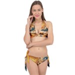 Nature Storm Painting Tie It Up Bikini Set