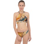Nature Storm Painting Halter Bikini Set