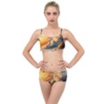 Nature Storm Painting Layered Top Bikini Set