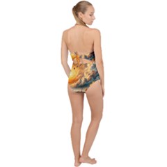 Scallop Top Cut Out Swimsuit 