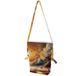 Nature Storm Painting Folding Shoulder Bag