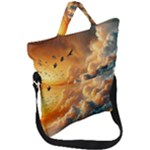 Nature Storm Painting Fold Over Handle Tote Bag
