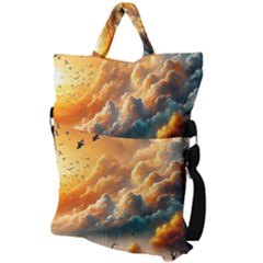 Fold Over Handle Tote Bag 