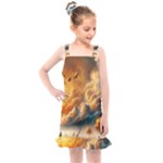 Nature Storm Painting Kids  Overall Dress