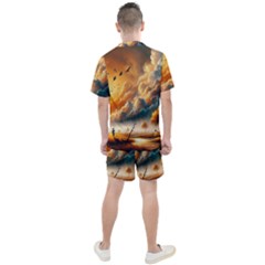 Men s Mesh T-Shirt and Shorts Set 