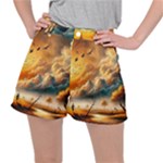 Nature Storm Painting Women s Ripstop Shorts
