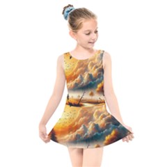 Kids  Skater Dress Swimsuit 