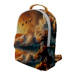 Nature Storm Painting Flap Pocket Backpack (Large)