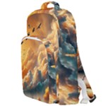 Nature Storm Painting Double Compartment Backpack