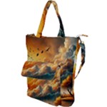 Nature Storm Painting Shoulder Tote Bag