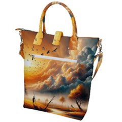 Buckle Top Tote Bag 