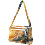 Nature Storm Painting Front Pocket Crossbody Bag